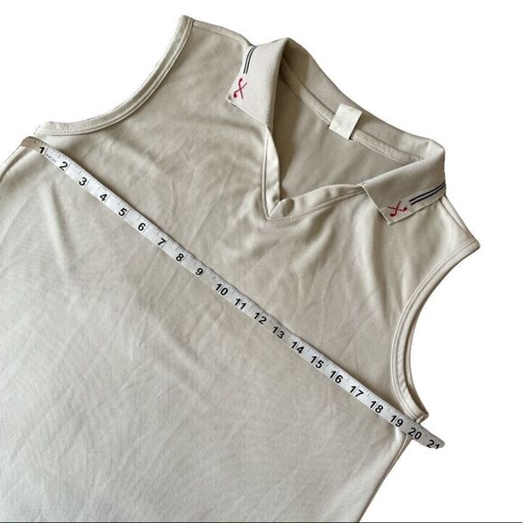 Cream sleeveless Polo Shirt - Picture 5 of 7